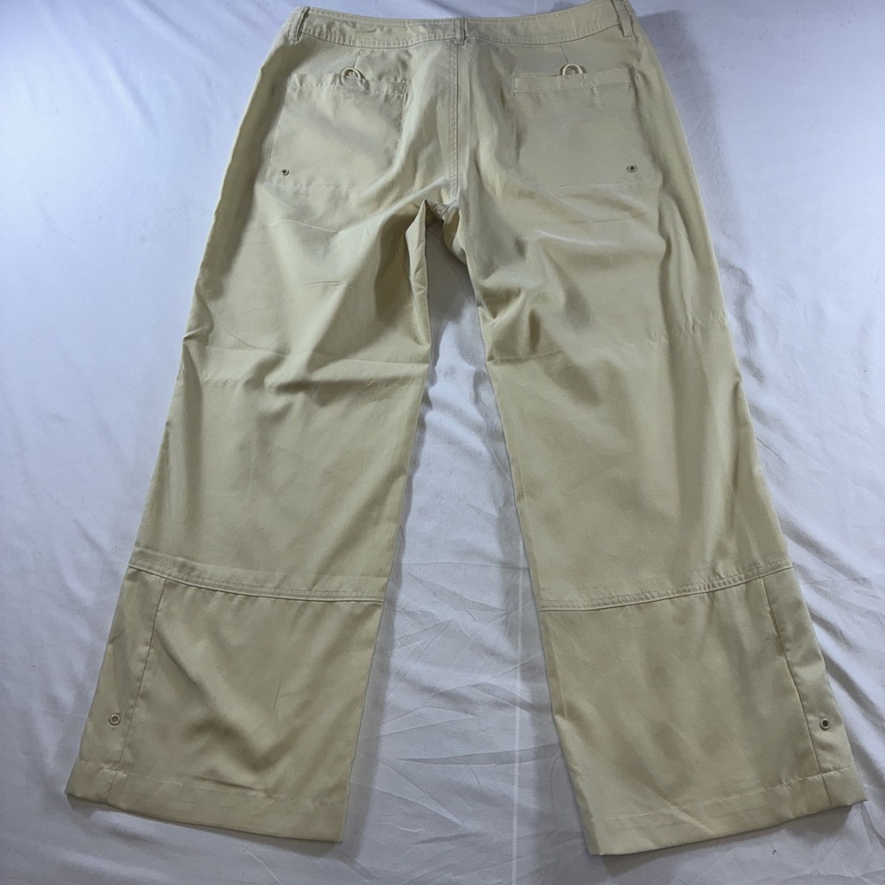 Athleta Tan Khaki Wide Leg Board Pants Lace Up Drawstring Size 10 Style 35392 - Picture 12 of 12